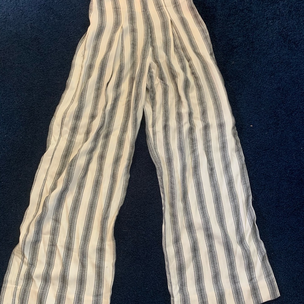 Boho Moon & Skye Blue & Cream Striped Pants